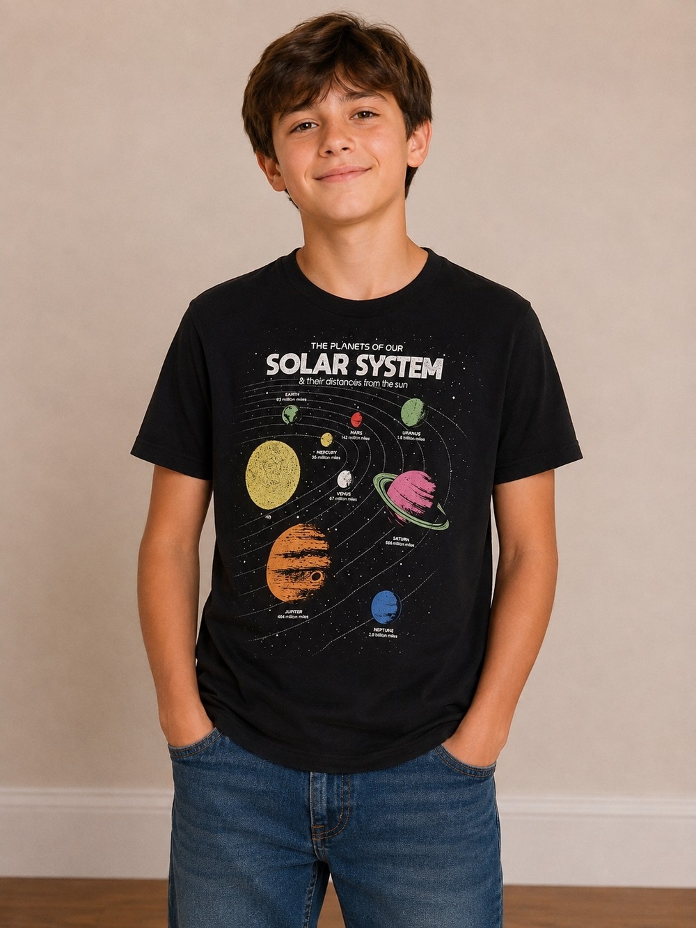 GAP Boys Youth Solar System Graphic T-Shirt – XXL 14/16